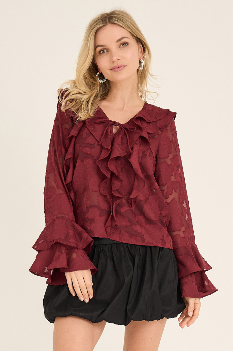 A-View - Bluse - Floretta Blouse - Cabernet