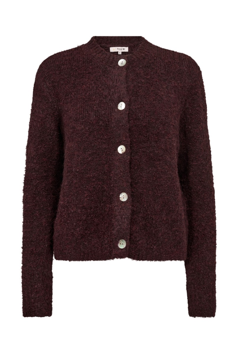 A-View - Cardigan - Audrey New Knit Cardigan - Bordeaux