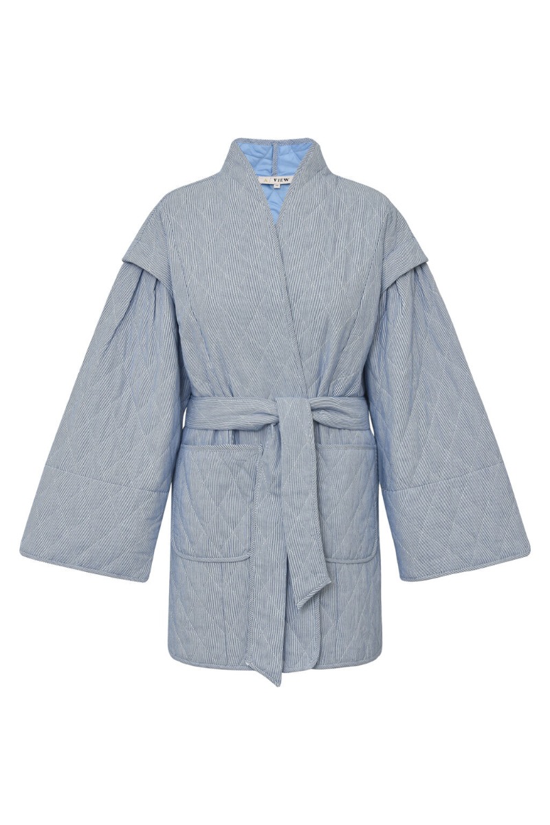 A-View - Jakke - Katie Quilt Jacket - Navy/white