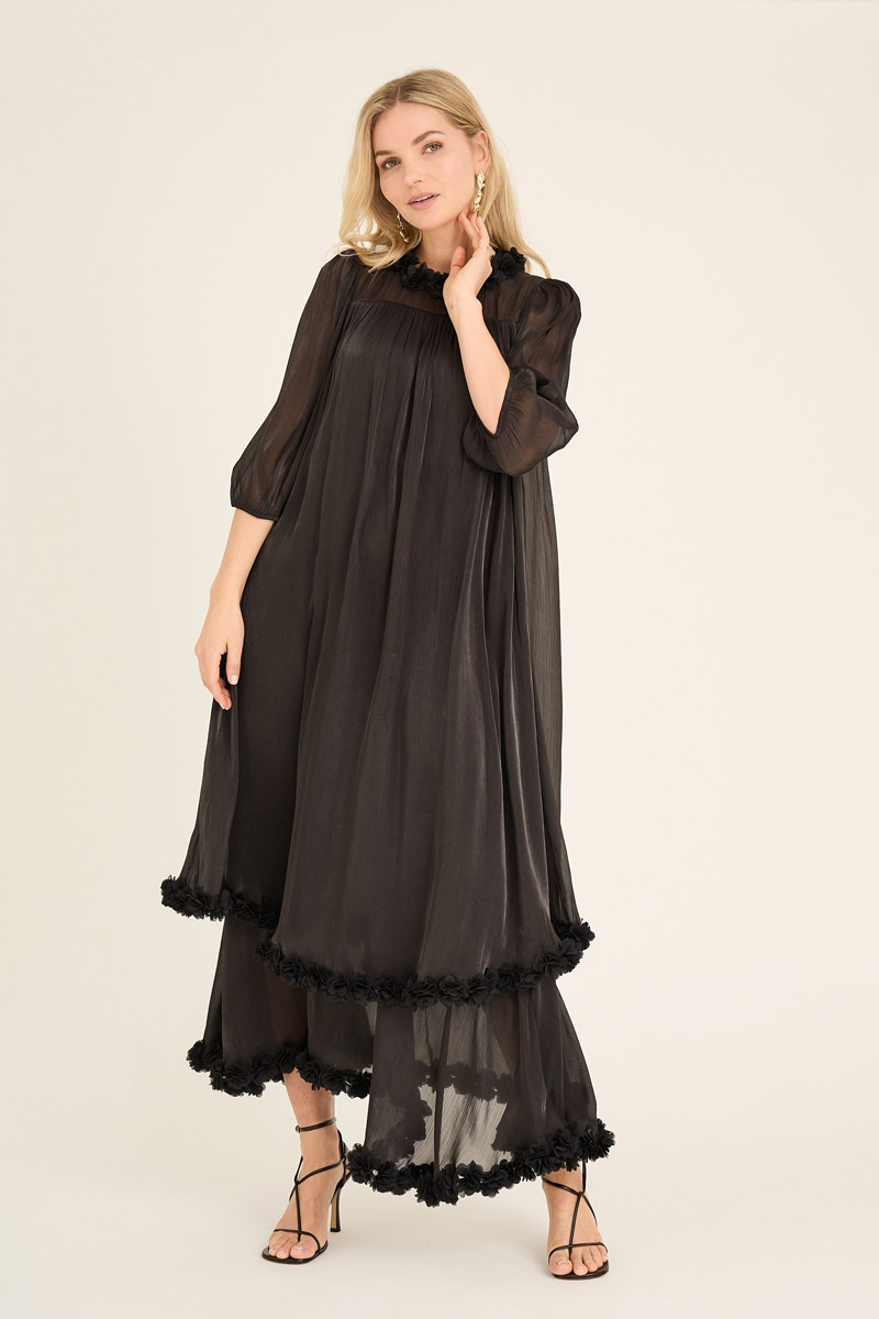 A-View - Kjole - Daisi Long Dress - Black