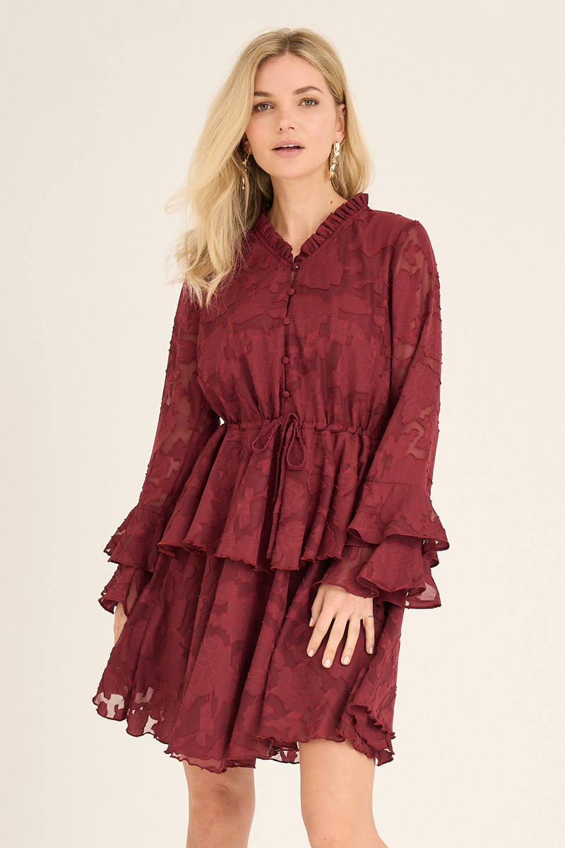 A-View - Kjole - Floretta Dress - Cabernet
