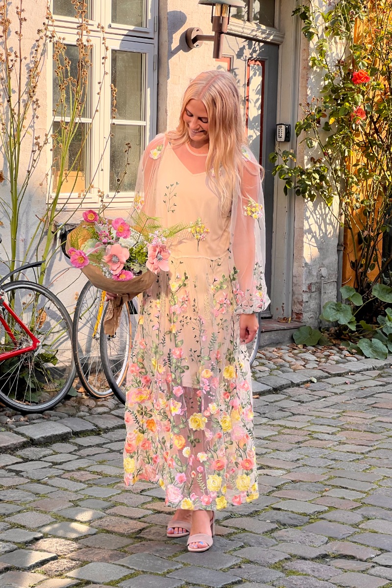 A-View - Kjole - Fuschia Dress - Sand/yellow