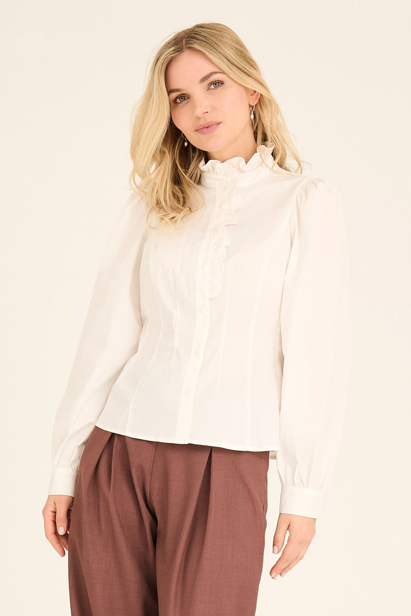 A-View - Skjorte - Malika Frill Shirt - Off White