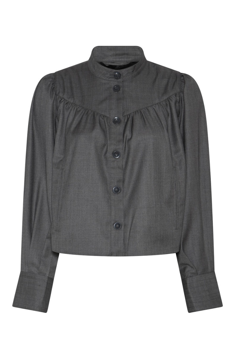 Bruuns Bazaar - Bluse - Waterlily Tindra blazer - Grey Melange