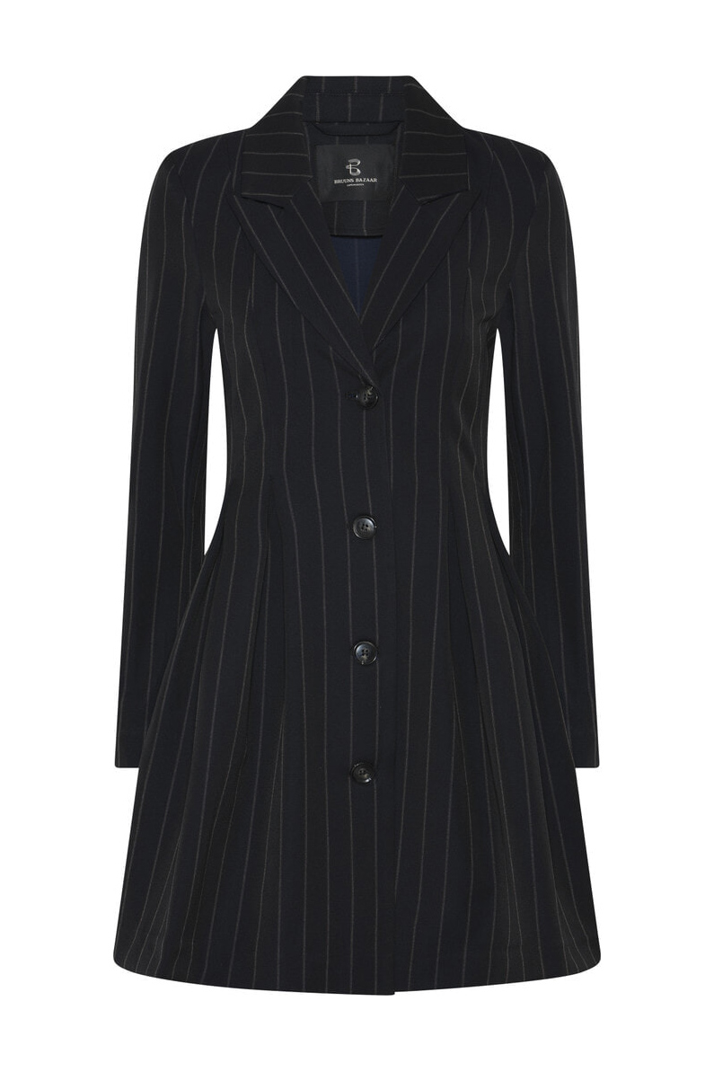 Bruuns Bazaar - Kjole - Women HydrangeaBBTova Dress - Black Pinstripe
