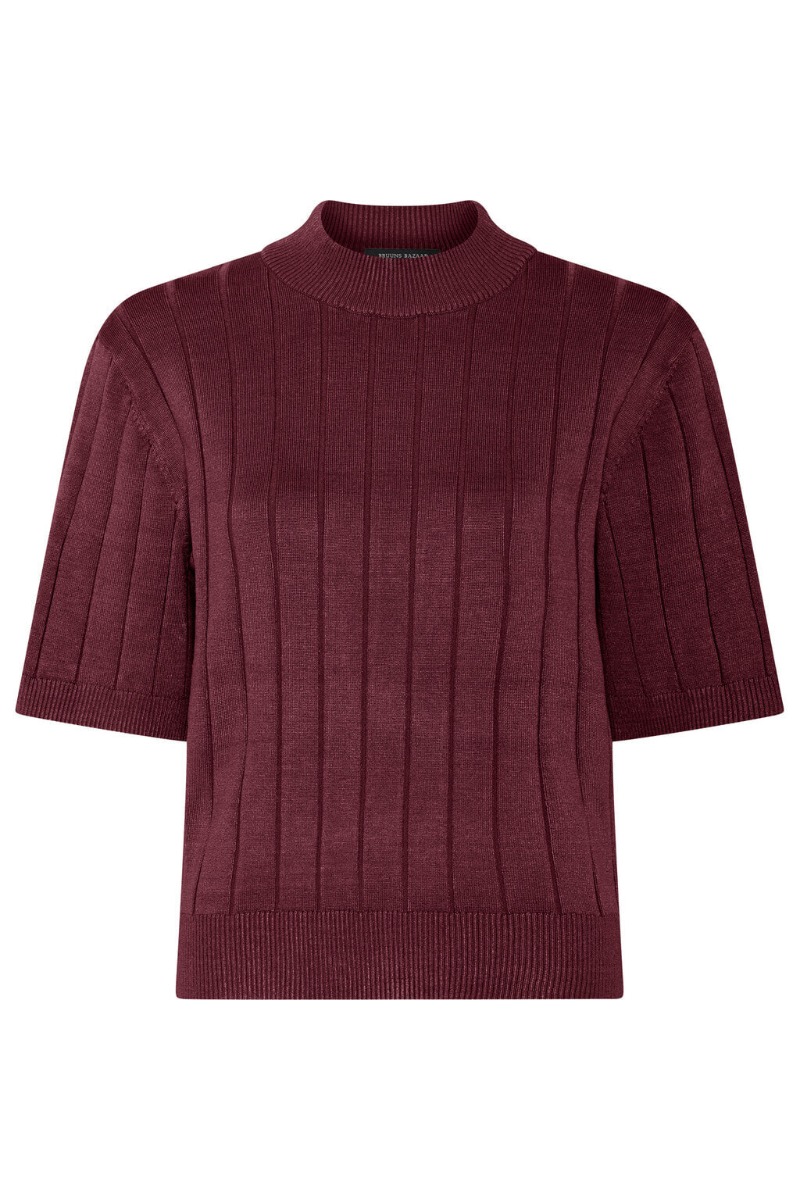Bruuns Bazaar - T-shirt - Women Anemone BB Glady Knit - Bordeaux