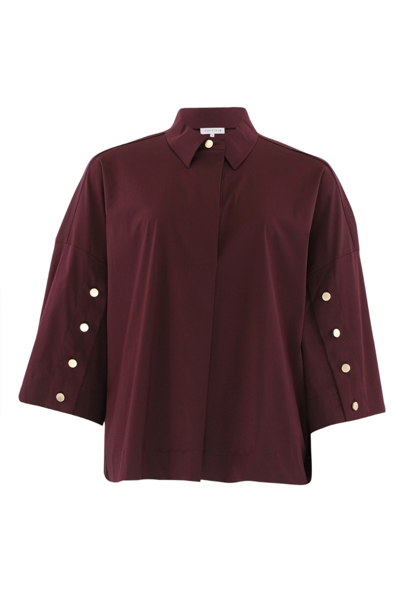 Continue - Bluse - Klara Shirt - Bordeaux (Levering start november)