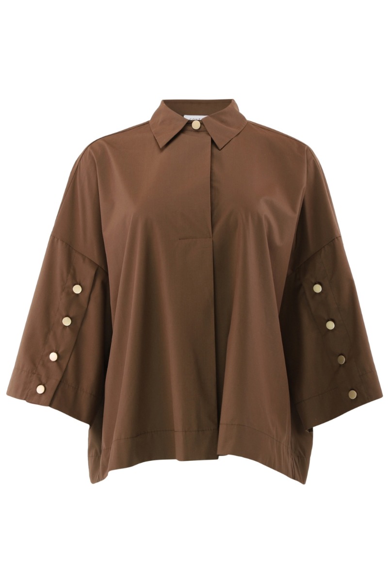 Continue - Bluse - Klara Shirt - Brown (Levering midt/slut november)