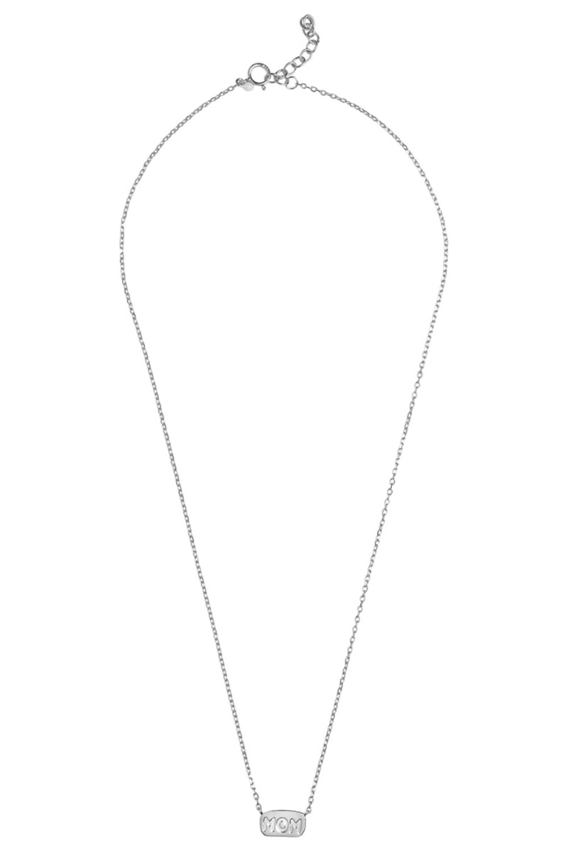 Enamel - Halskæde - Mom Necklace - Silver