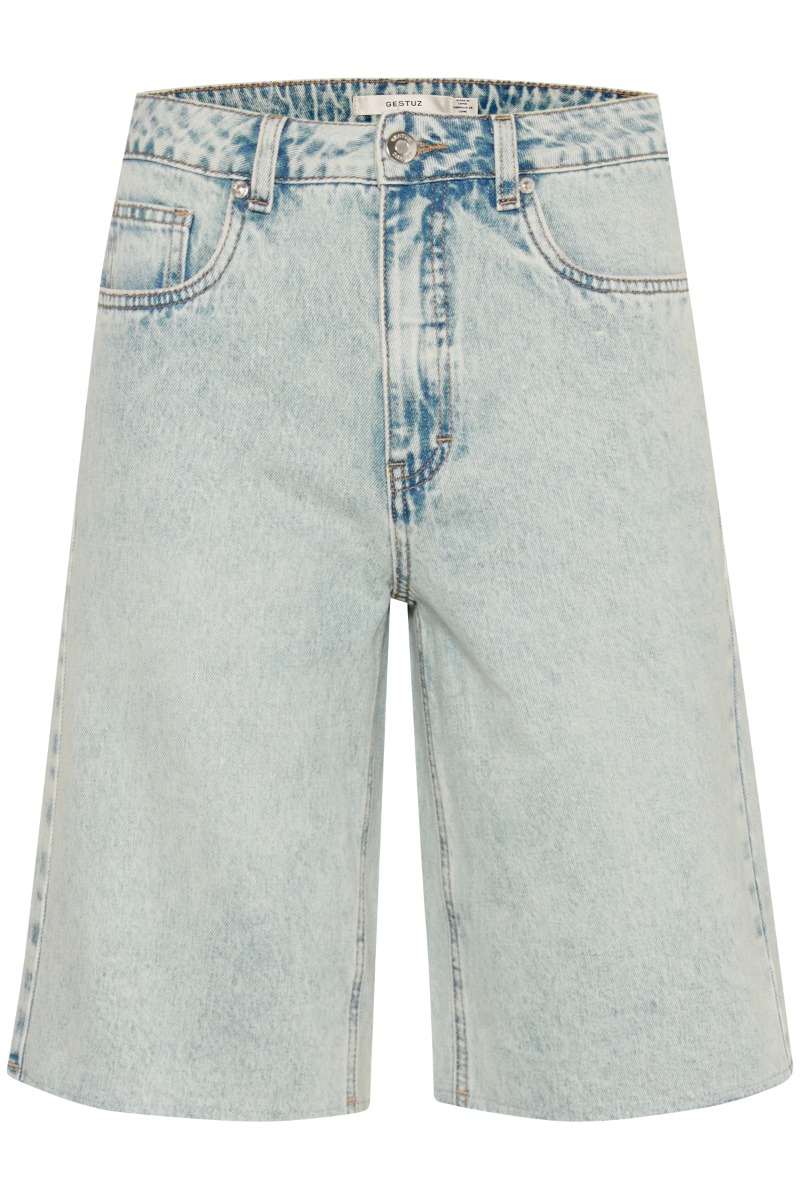 Gestuz - Shorts - GZasher HW Long Shorts - Mid Acid Wash