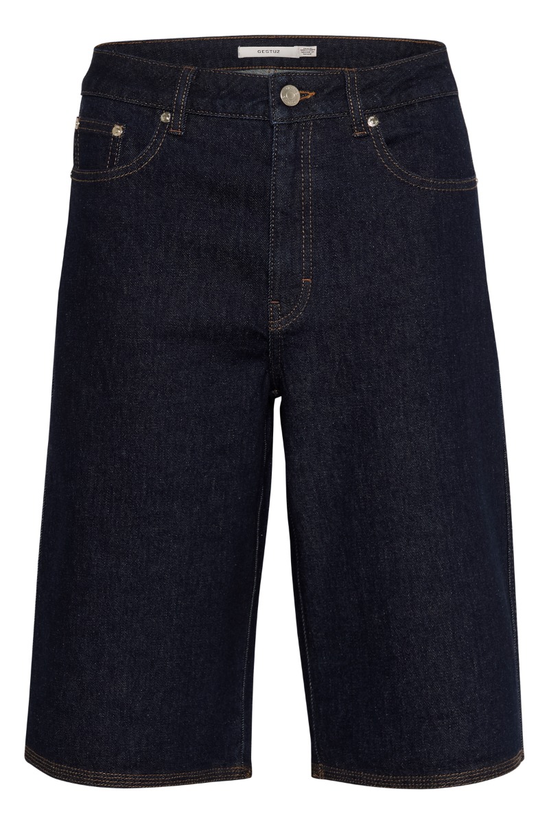 Gestuz - Shorts - GZsummer HW Long Shorts - Unwashed denim