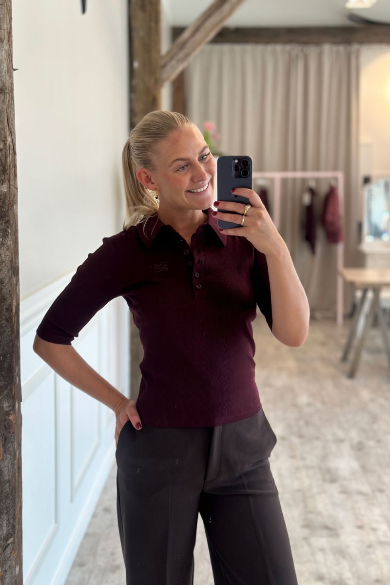 Gestuz - T-shirt -  GZdrew Polo Top - Aronia