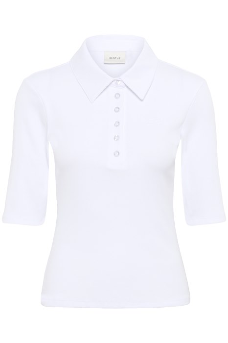 Gestuz - T-shirt - GZdrew Polo Top - Bright White