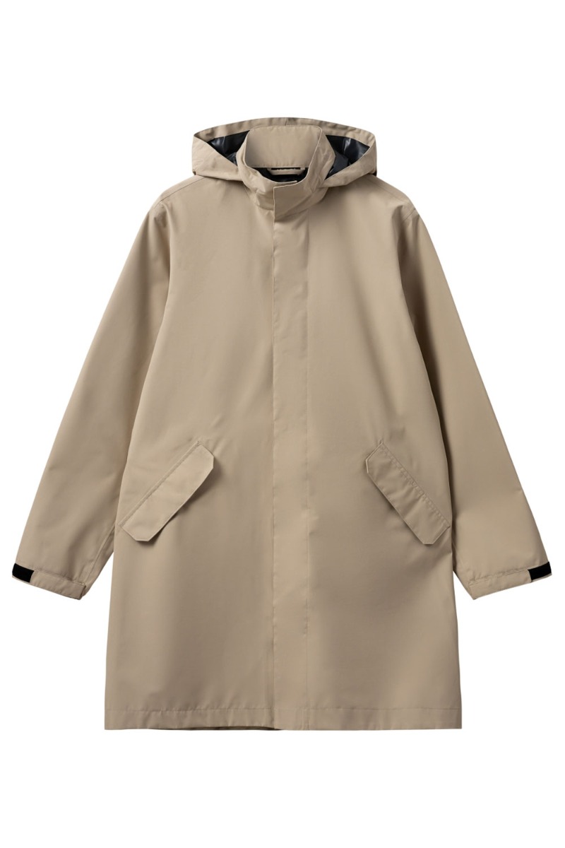 H2O - Regnjakke - Basic Rømø LW Rain Long Jacket - Warm Grey
