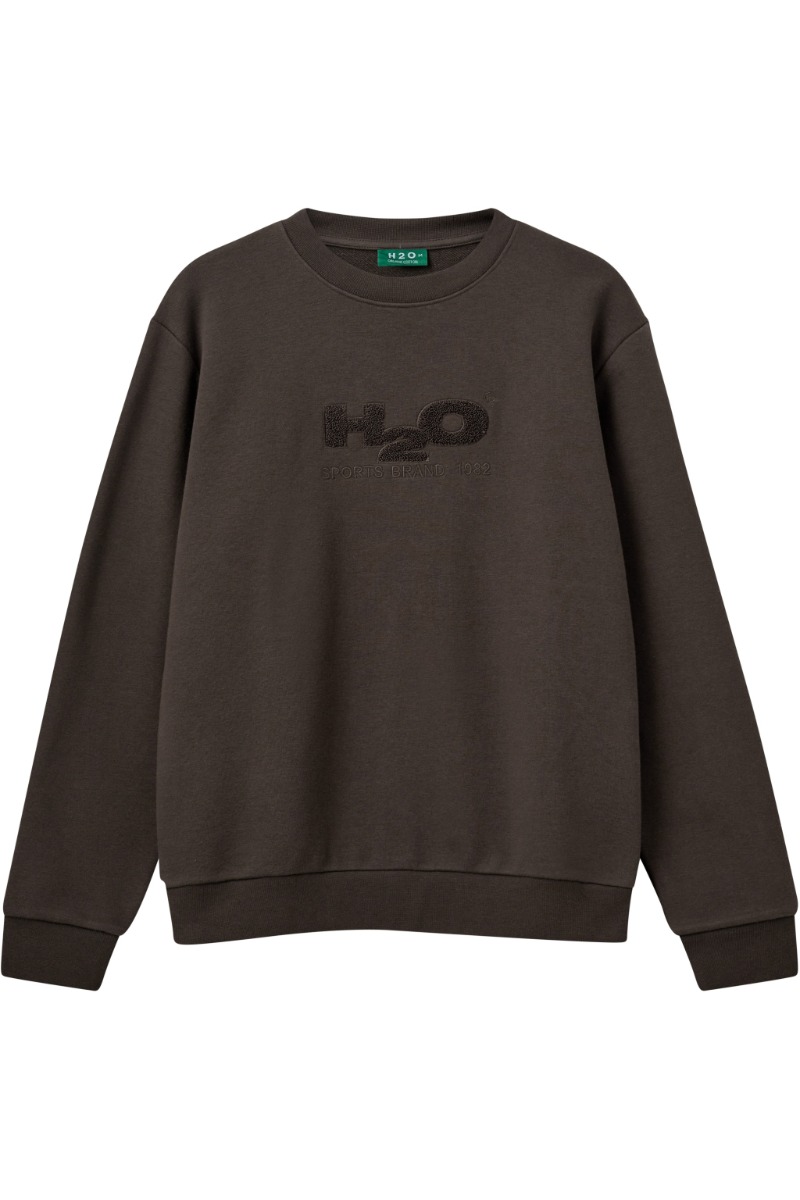 H2O - Sweatshirt - Basic Logo Sweat O´neck - Espresso
