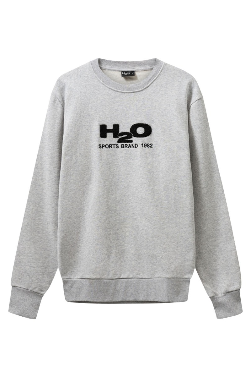 H2O - Sweatshirt - Logo Sweat O´neck - Lt. Grey Mel/Black
