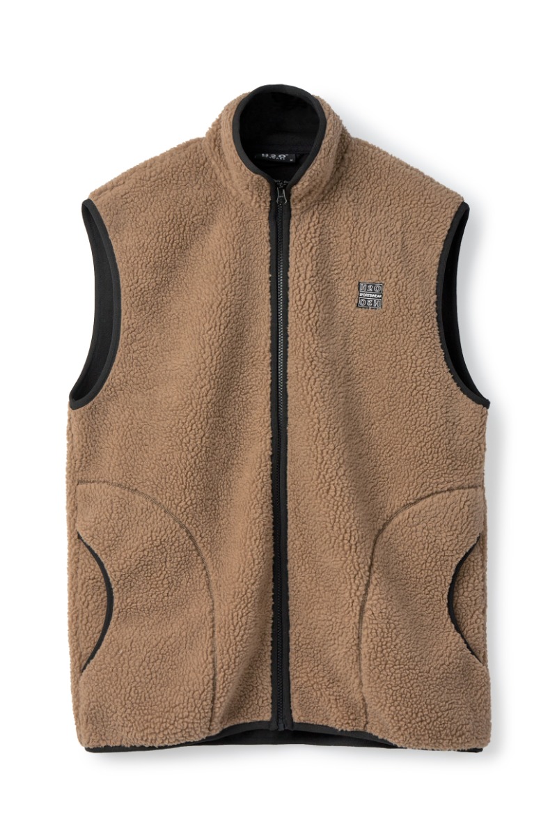 H2O - Vest - Basic Langli Pile Waist Coat - 3586 - Oak