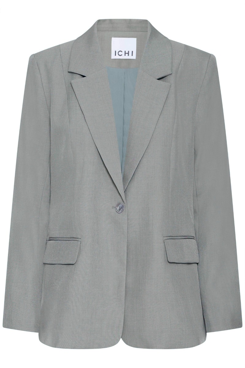 Ichi - Blazer - Fava Long Bl - Grey melange (Levering midt november)