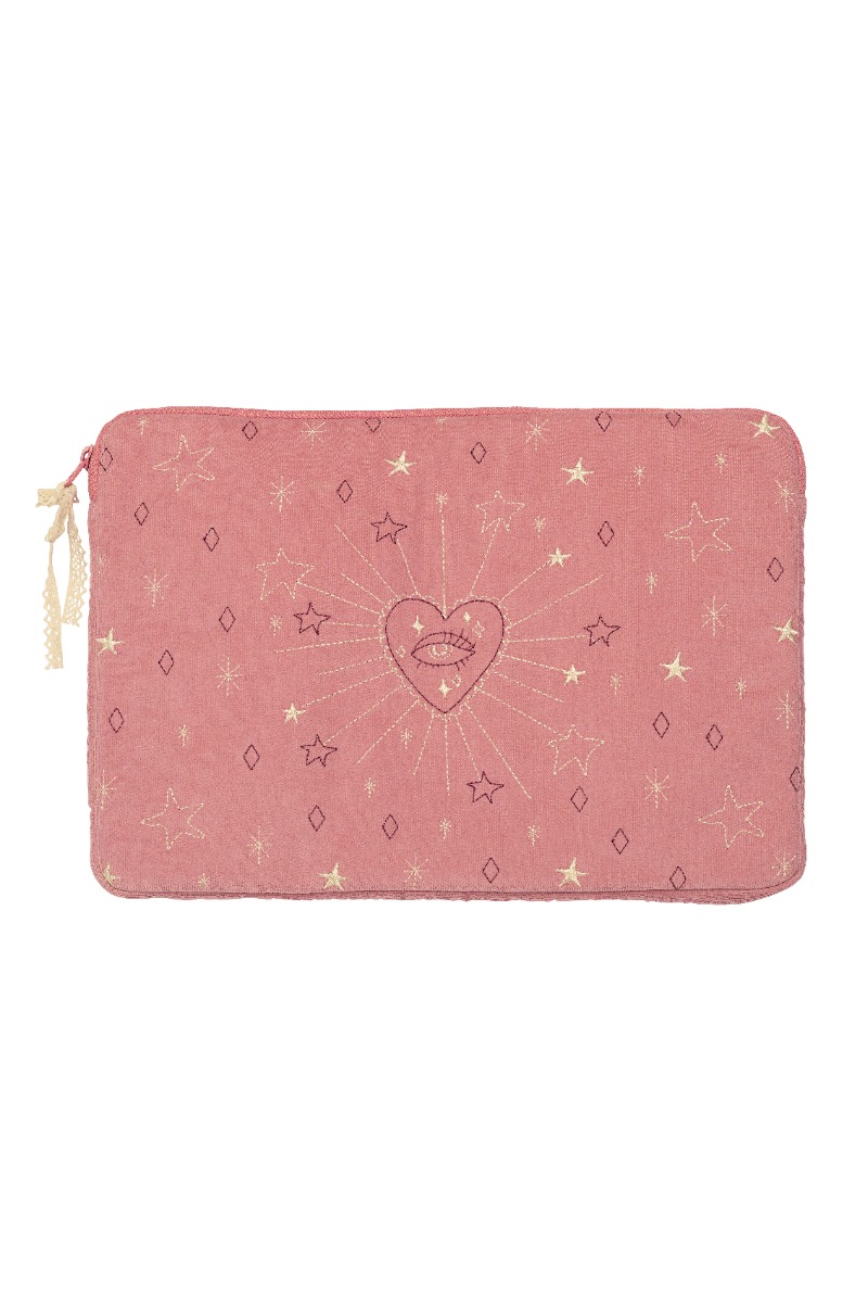 Maanesten - Computertaske - Computer Sleeve 13" - Pink Magic Heart & Moon Pink