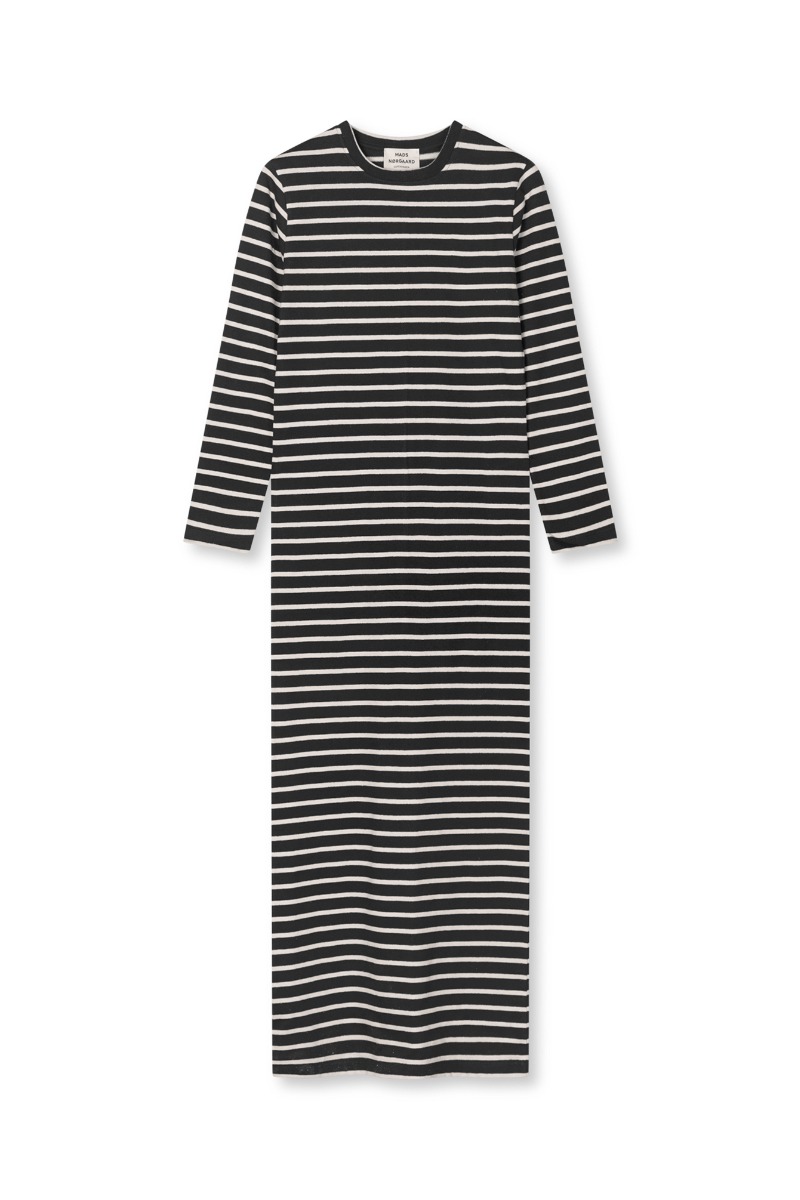 Mads Nørgaard - Kjole - Pablo Morgan Dress - Black/Vanilla Ice