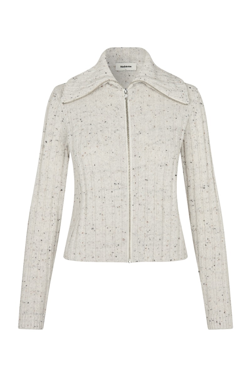 Modström - Bluse - Raulmd Rollneck Cardigan - Sand Speckle