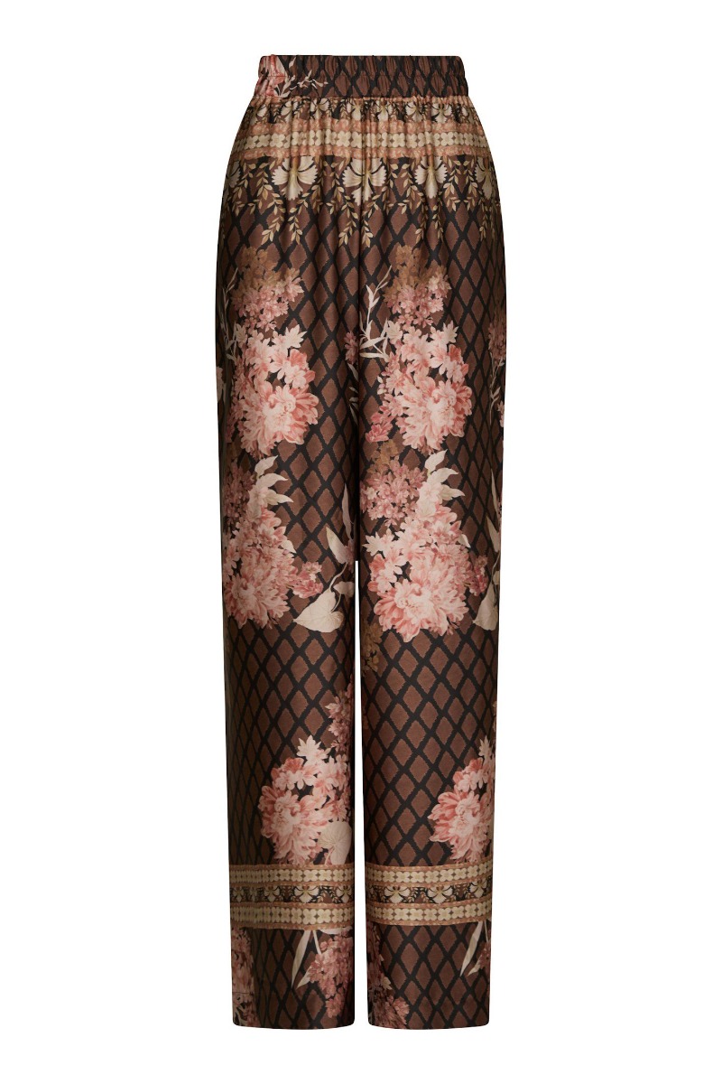 Neo Noir - Bukser - Lunet Botanical Border Pants - Black