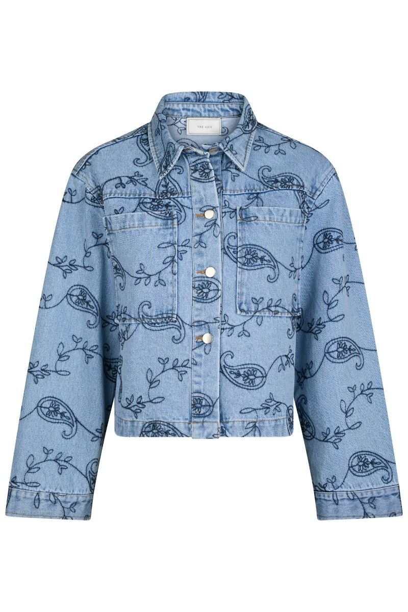 Neo Noir - Jakke - Emilia Embrodiery Jacket - Blue