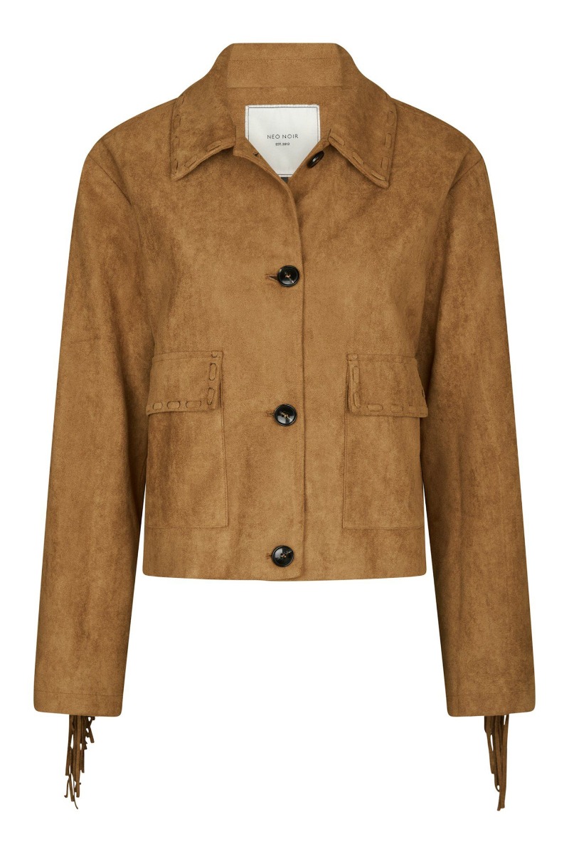 Neo Noir - Jakke - Lauron Faux Suede Jacket - Cognac (Levering i slut februar/start marts)