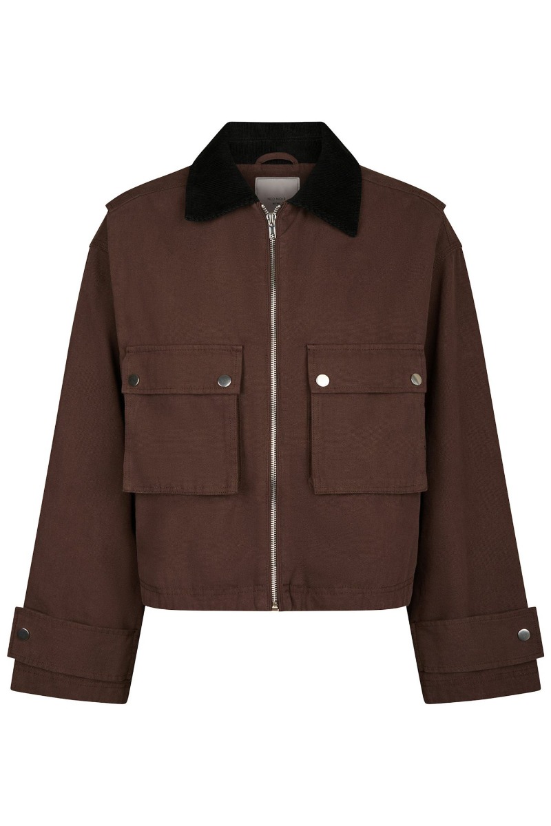 Neo Noir - Jakke - Rivera Canvas Boxy Jacket - Brown (Levering i marts)