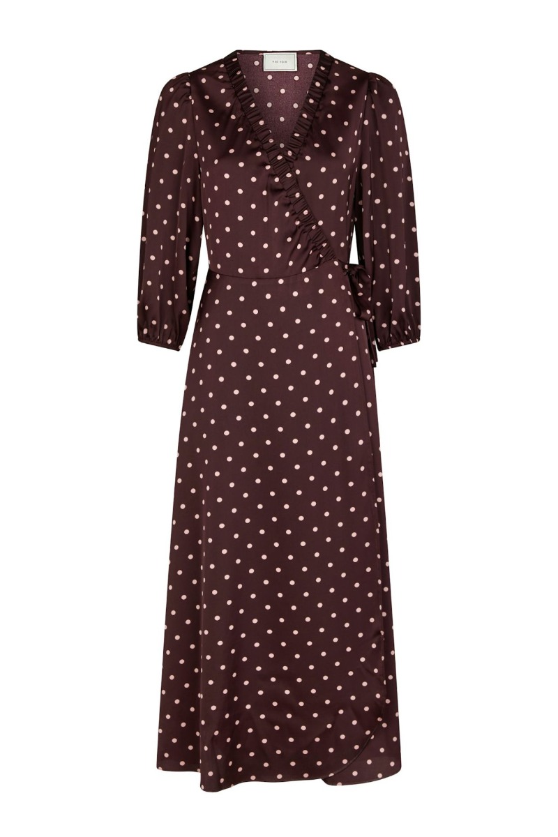 Neo Noir - Kjole - Malinga Dot Dress - Wine