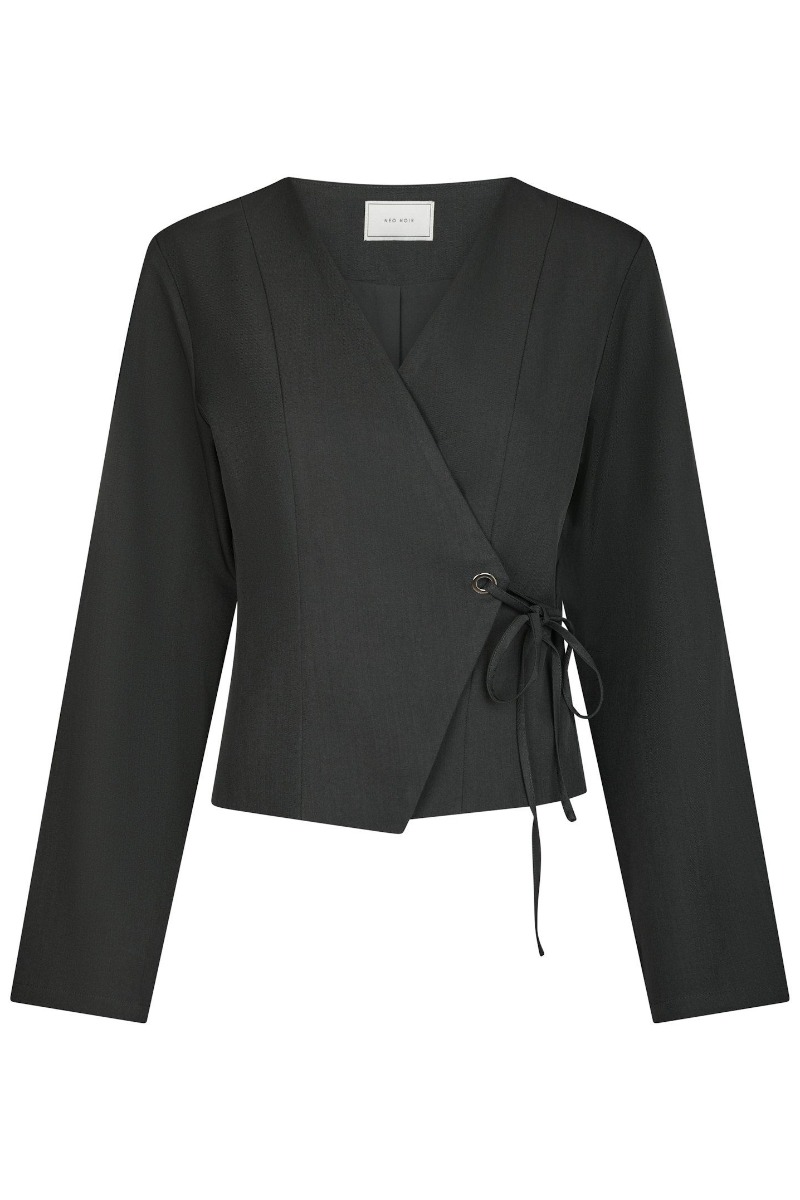 Neo Noir - Simmi Eyelet Blouse - Dark Grey