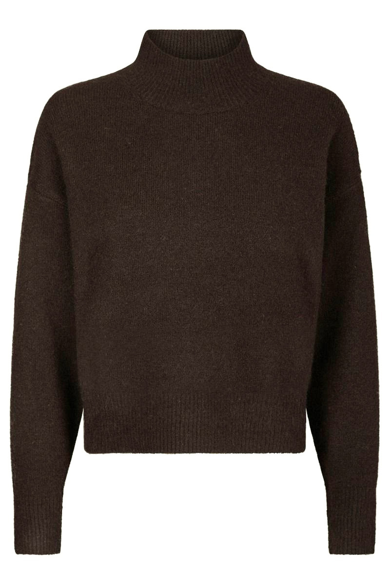 Neo Noir - Strik - Paulina Knit Blouse - Dark brown