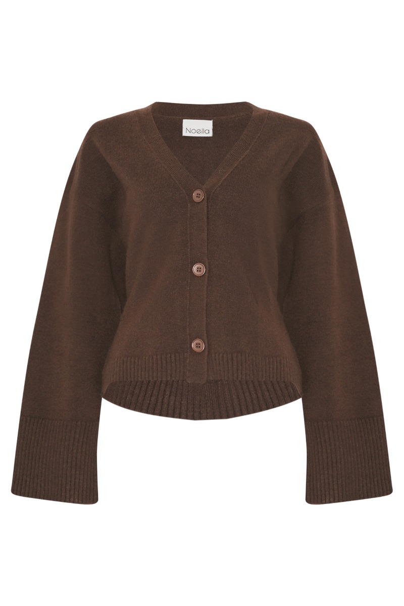 Noella - Cardigan - Lenyx Knit - Chocolate