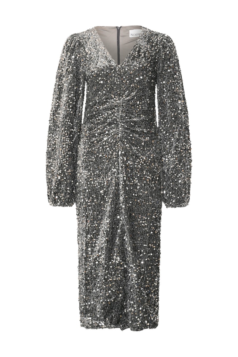 Noella - Kjole - Teagan LG Dress - Asphalt Silver Grey