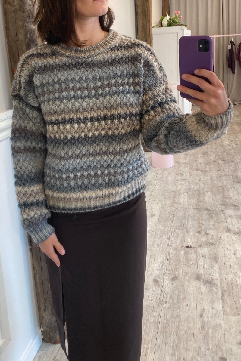 Noella - Strik - Gio Knit Sweater - Light Grey Mix