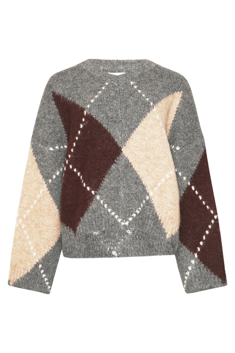 Noella - Strik - Lai Knit - Medium Grey Melange