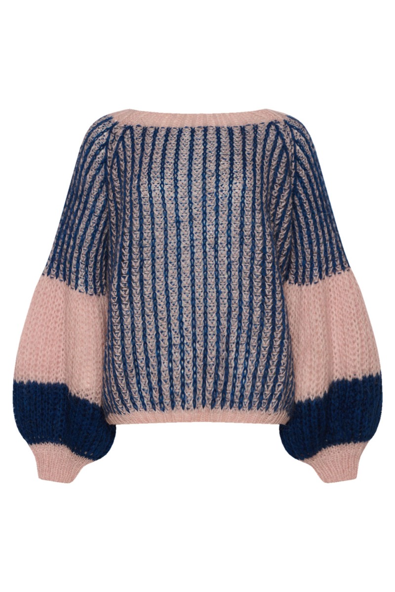Noella - Strik - Liana Knit Sweater - Rose/Navy