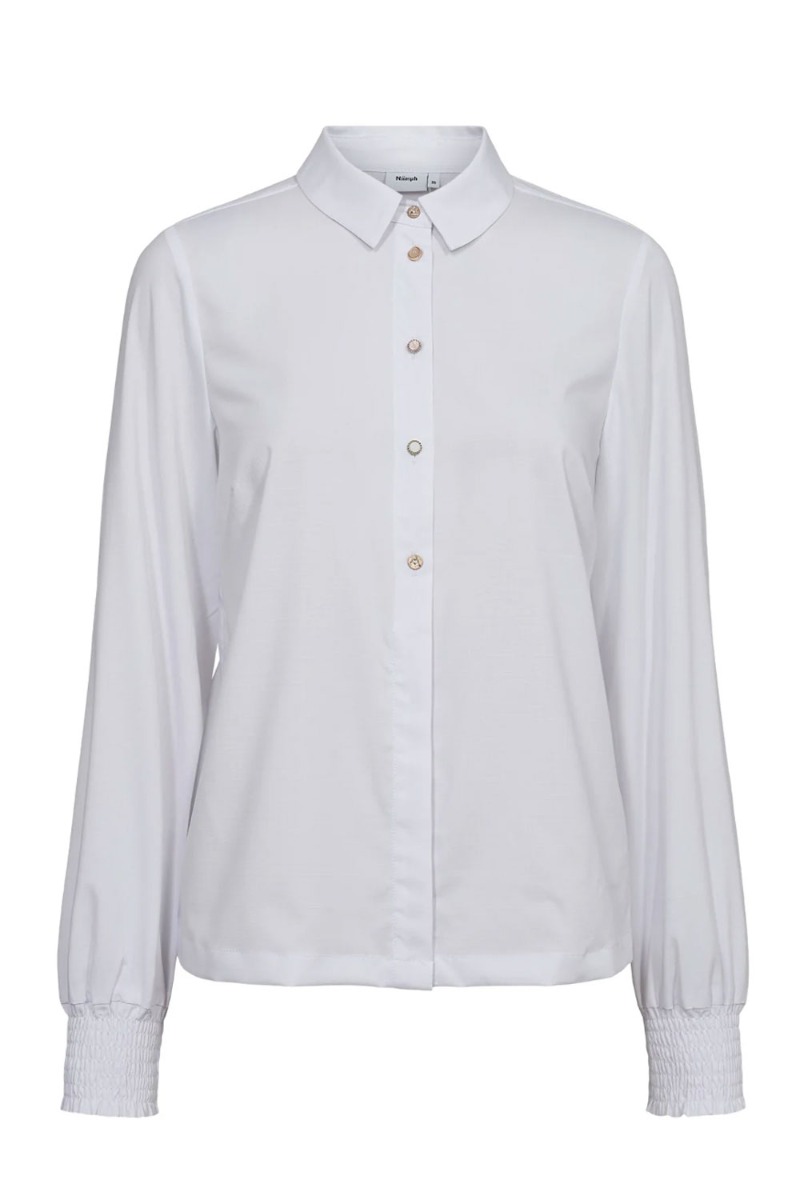 Nümph - Skjorte - NU Tully Shirt - Bright White