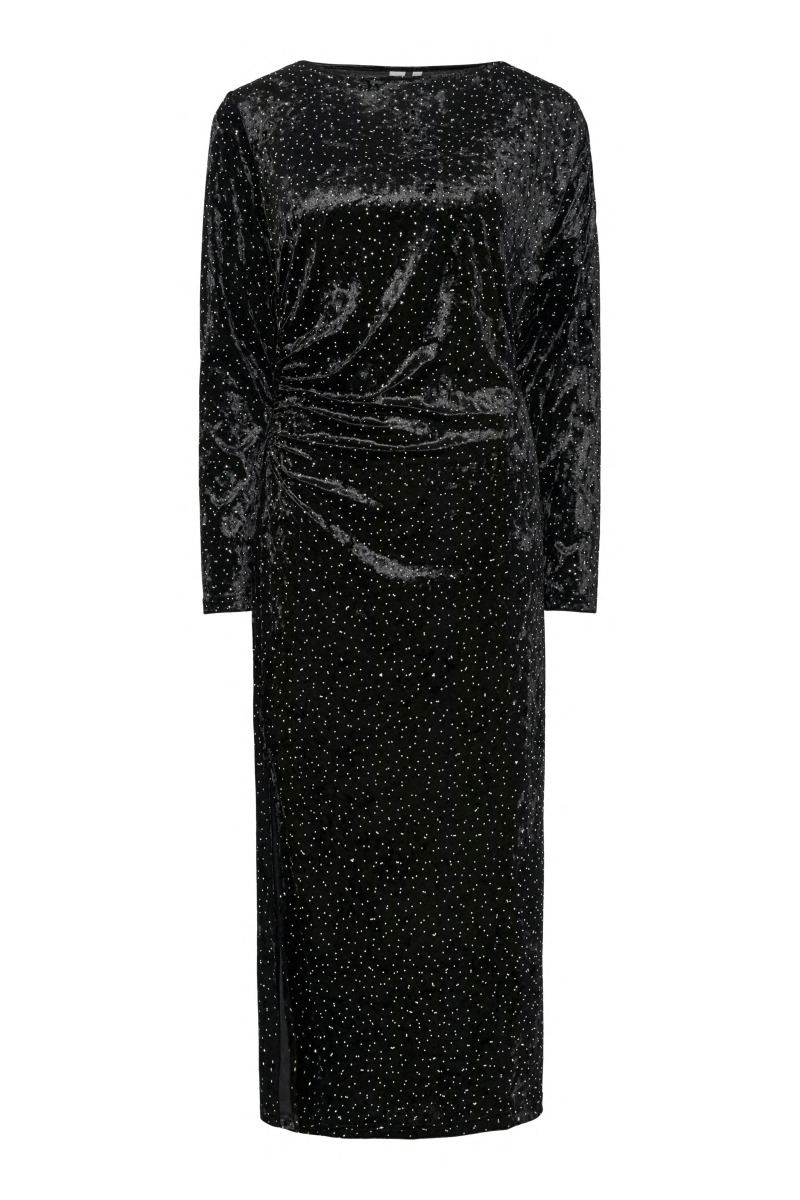 Y.A.S - Kjole - Tillia LS Velvet Long Dress - Black