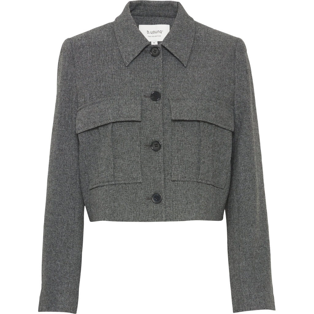 B.YOUNG dame blazer BYETONA - Mid Grey Melange B.YOUNG dame blazer BYETONA - Mid Grey Melange