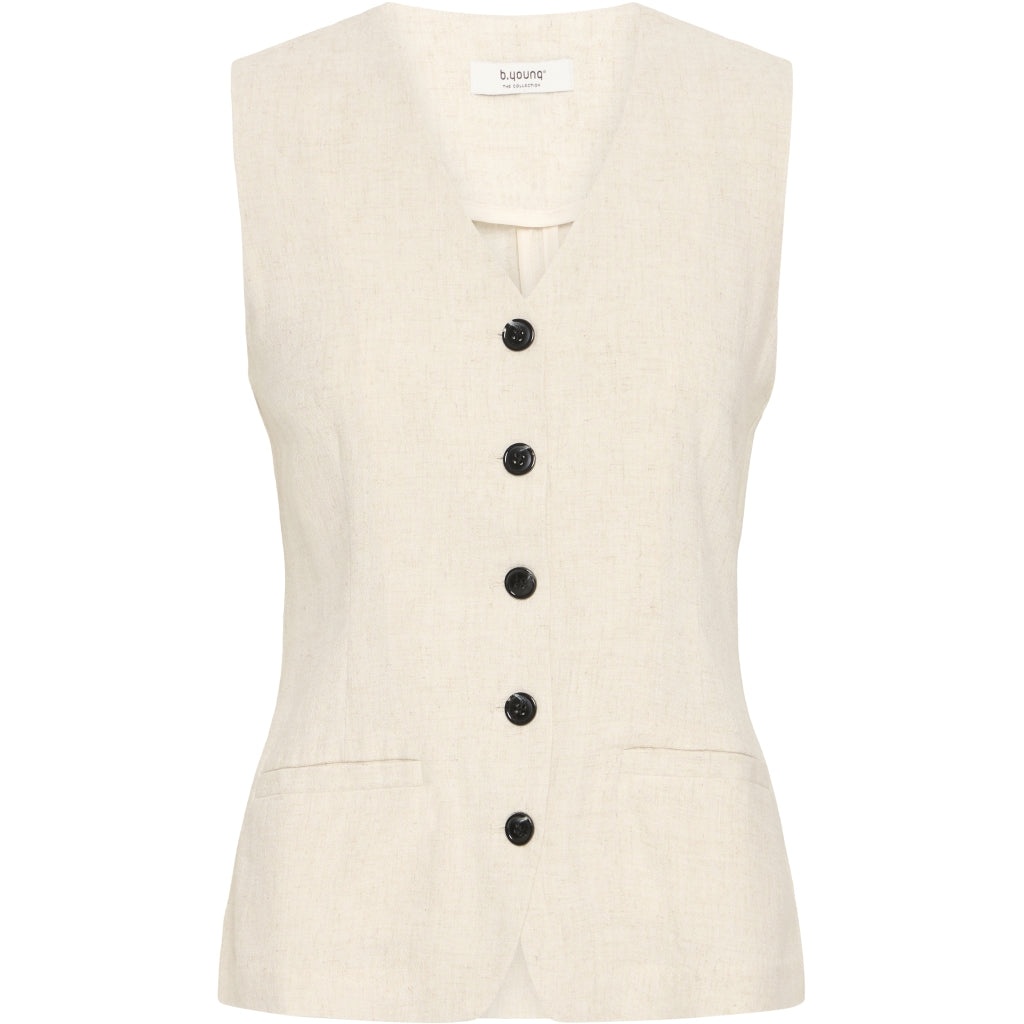 B.YOUNG dame vest BYJOHANNA - Nature Linen