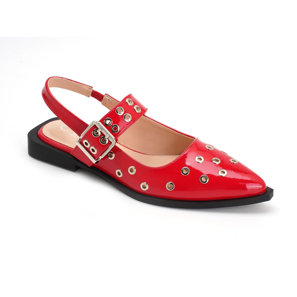 Elyne dame slingback ballerina 8299 - Red