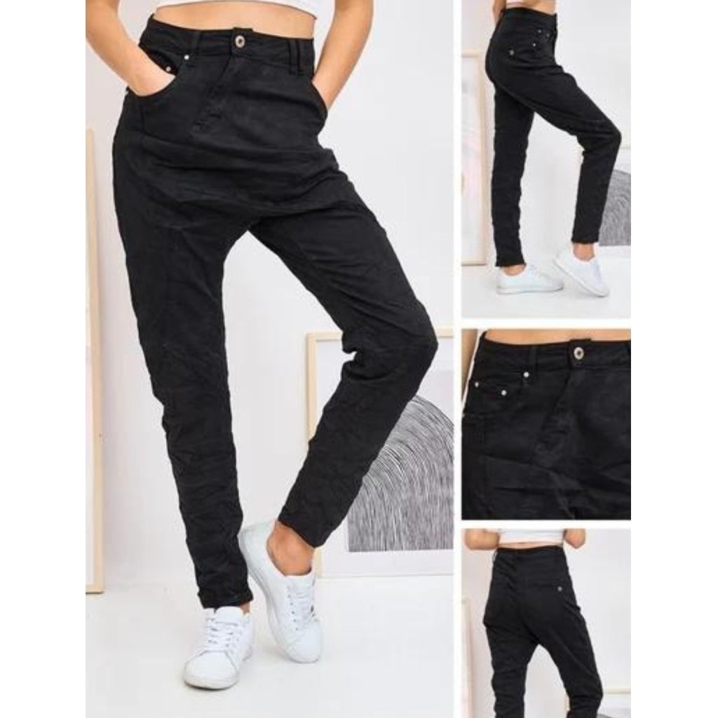 Jewelly dame jeans JW2300-1 - Black