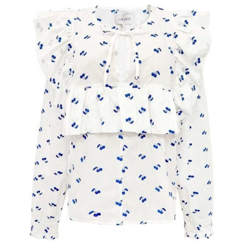 LIBERTE dame bluse HEATHER 22165 - WHITE BLUE CHERRY