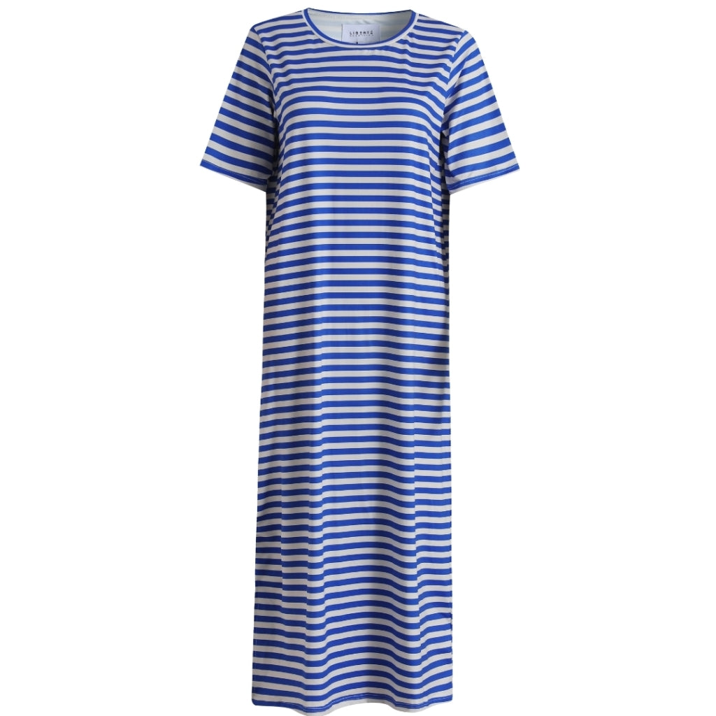 Liberte dame kjole Alma 9562. - STRIPE IVORY COBOLT