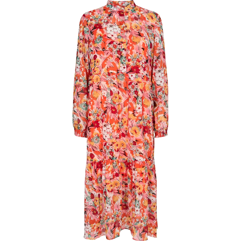 Liberte dame kjole MAGGIE - Orange Pink Flower