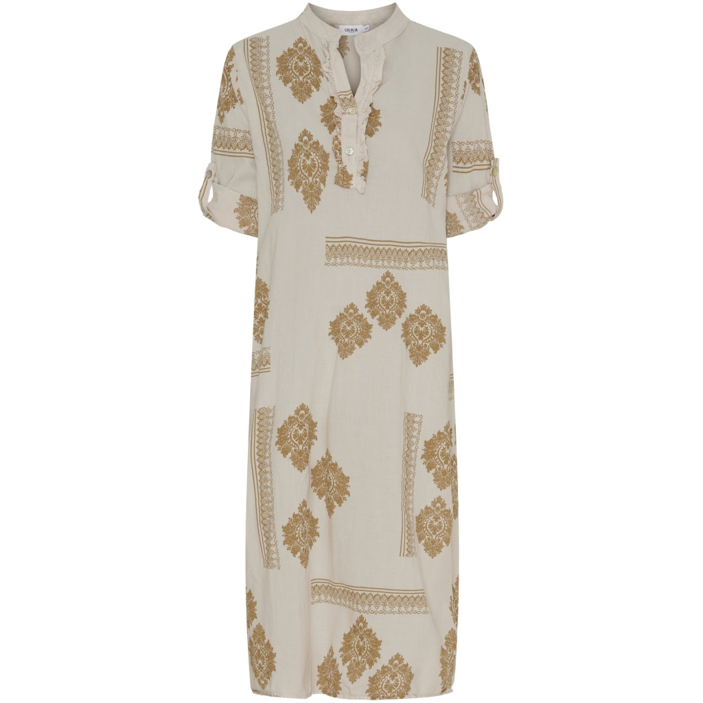 Lululia Dame Kjole LuEva 94198 - Camel/Beige Lululia Dame Kjole LuEva 94198 - Camel/Beige