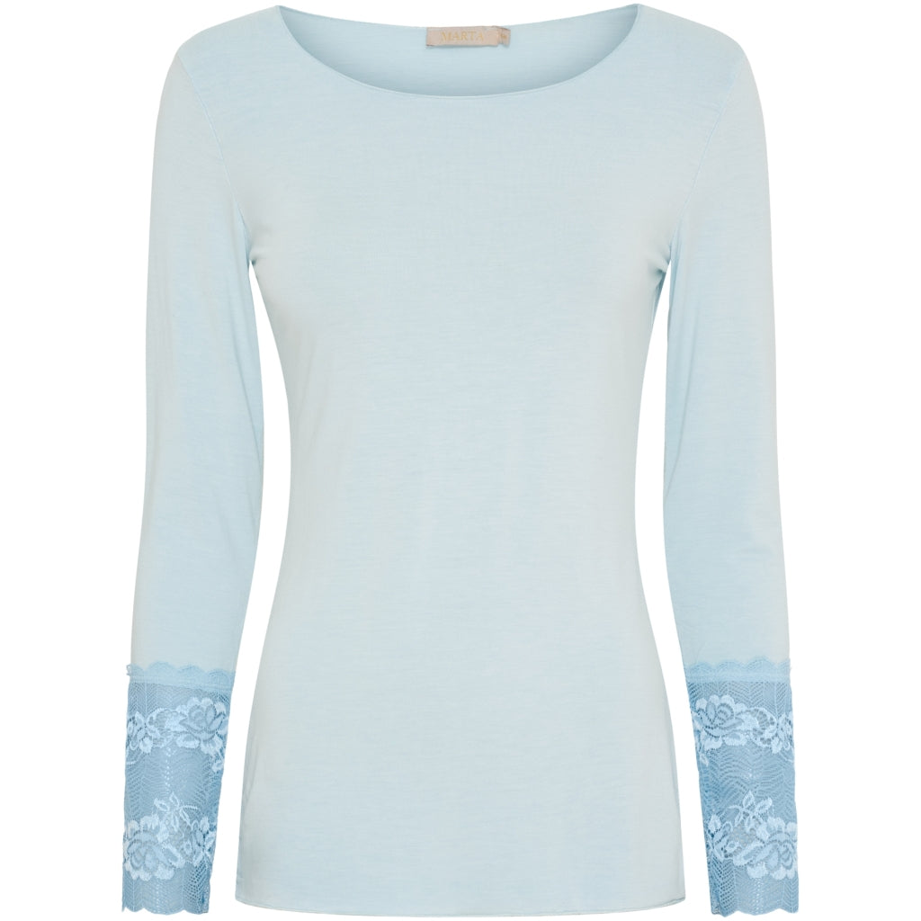Marta Du Chateau dame bluse 11297 - Denim Chiaro