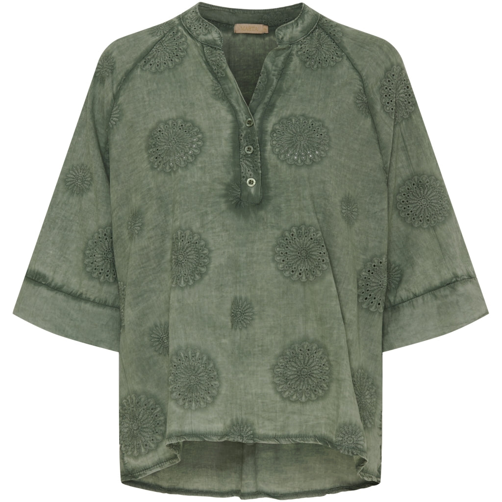 Marta Du Chateau dame bluse MDCTania - Kaki Cold Wash Marta Du Chateau dame bluse MDCTania - Kaki Cold Wash