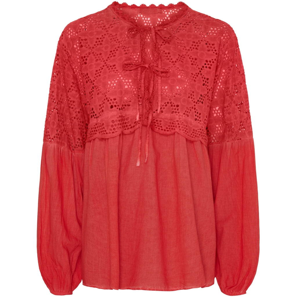 Marta Du Chateau dame bluse MdcAurora - Rosso Cold Wash Marta Du Chateau dame bluse MdcAurora - Rosso Cold Wash
